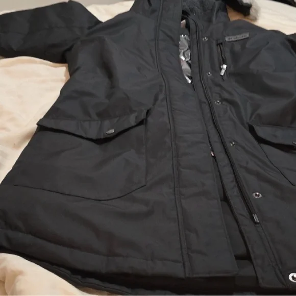 EUC Columbia Women's Suttle Mountain™ Long Insulated Jacket • M • Black/Charcoal - Picture 5 of 14